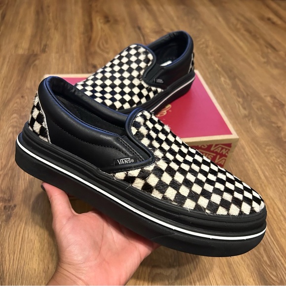 Vans Shoes - VANS super Comfycush checkerboard platform slip on shoes sneakers women’s 8.5